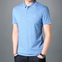 恒源祥夏季新款T恤男短袖中年休闲纯色翻领polo衫棉质体恤半袖