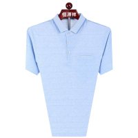 恒源祥翻领短袖T恤男 夏季中年商务休闲胸口口袋Polo衫