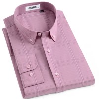 恒源祥衬衫男春季中青年上衣格子商务休闲时尚高级感衬衣