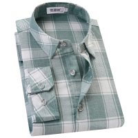 恒源祥长袖衬衫男夏季新款男士时尚纯棉休闲舒适衬衣格子上衣