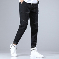 恒源祥男士休闲裤夏季新款纯色收脚长裤男时尚休闲宽松小脚裤