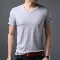 恒源祥短袖T恤男夏季新款男装纯色棉质上衣中年体恤打底衫潮