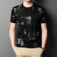 恒源祥圆领套头短袖T恤夏季新款复古印花潮上衣青年体恤衫