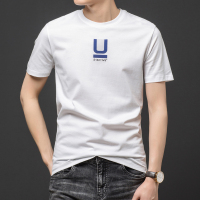 恒源祥纯棉男士短袖T恤 帅气青年字母夏装上衣新款休闲中年体恤