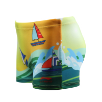 李宁（LI-NING）儿童泳裤男童游泳衣中童大童宝宝平角游泳裤学生速干柔软弹性不紧绷短裤温泉泳装531