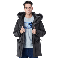 IZOD美国品牌男士棉衣貉子毛领防风保暖加厚多色棉服外套