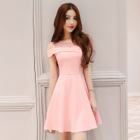 2018夏装新款 镂空蕾丝连衣裙