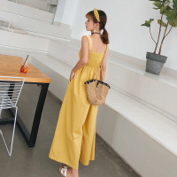 2018夏季新款高腰显瘦阔腿裤韩版宽松抹胸连体裤