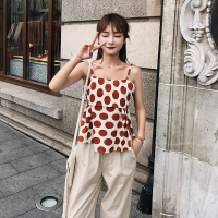套装女夏2018韩版新款宽松波点带休闲裤两件套