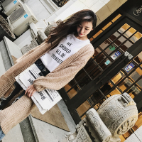 ulzzang秋冬新款韩版粗毛线针织衫马海毛外套开衫