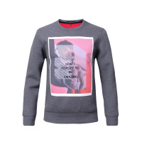 GA男装印花个性圆领套头卫衣男潮牌休闲上衣