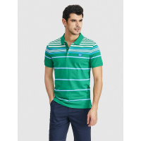 GA男装夏季条纹T恤男短袖薄款纯棉潮流百搭翻领上衣polo衫男