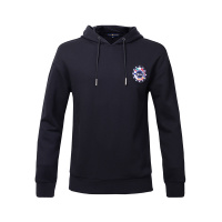 GA男装欧美潮牌纯色带帽刺绣卫衣男宽松套头加厚上衣运动帽衫