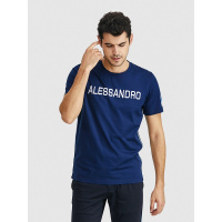 GA男装2019新款夏季青年圆领纯棉T恤男短袖简约刺绣上衣打底衫薄t