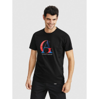 GA男装2019新款夏季印花圆领T恤男短袖纯棉个性时尚纯色上衣潮牌T