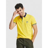 GA男装2019夏季青年短袖T恤男商务休闲纯色上衣打底衫翻领polo衫