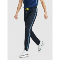 GA男裤子2019夏季松紧腰休闲裤男直筒长裤宽松抽绳侧条纹运动裤男