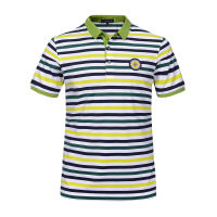 GA男装夏季翻领短袖T恤男纯棉条纹polo衫简约百搭上衣打底衫潮牌
