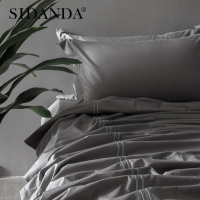 SIDANDASIDANDA 100支全棉贡缎六件套 纯色5星酒店风 高支高密