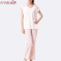 古今爱她 家居服女春夏家居服套装圆领短袖长裤女士睡衣 3HT321