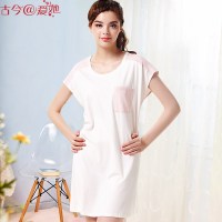 古今爱她 女士春夏薄款睡衣女短袖连衣裙家居裙睡裙3HT121