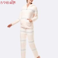 古今爱她 秋冬睡衣女加厚加绒少女保暖长袖家居服套装女士7HT166