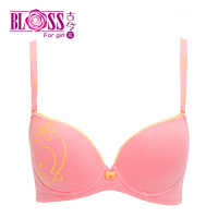BLOSS/古今花小胸3/4光面上薄下厚印花聚拢少女文胸罩内衣女0GS58