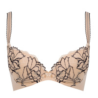 古今3/4简约弹性花边蕾丝罩杯后比无痕设计薄款文胸内衣女 0G225