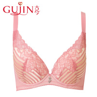 古今上薄下厚上托侧收蕾丝花边深V聚拢文胸罩内衣 0G865