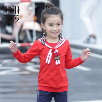 [M]欧莎女童卫衣春秋儿童女宝宝卫衣休闲可爱童装卫衣女童上衣