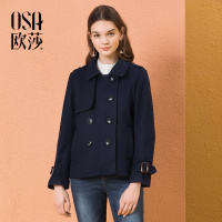 OSA欧莎2018早秋新款韩版时尚chic小个子短款外套风衣女潮