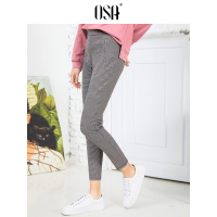 OSA欧莎2019春装新款韩版显瘦千鸟格紧身打底休闲裤裤子女