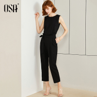 OSA欧莎休闲套装女2019新款夏季两件套洋气减龄裤装时尚职业装