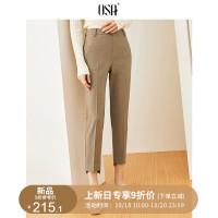 欧莎长裤子女秋冬显瘦休闲裤2019新款小脚裤直筒宽松烟管裤ol