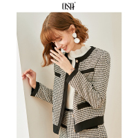 欧莎小香风立领外套女春秋短款宽松2019新款长袖上衣轻熟百搭