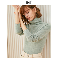 欧莎羊毛衫女堆堆领打底衫长袖套头毛衣2019新款秋冬半高领针织衫