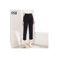 欧莎高腰烟管裤宽松直筒休闲女裤2020年新款春季铅笔裤显瘦长裤子