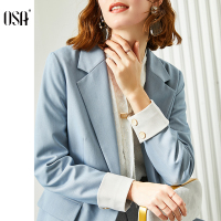 欧莎女士短款西装外套韩版宽松2020年春季新款小西服休闲上衣百搭