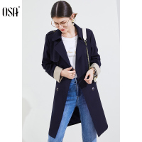 OSA气质风衣外套女中长款2021年新款春款高端大气流行收腰大衣秋