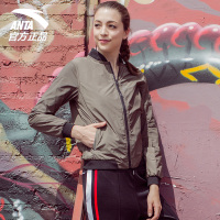 安踏女装立领飞行夹克anta2019春季新款女子梭织运动外套16738646