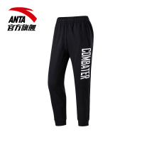 安踏男针织运动长裤2019春季新款字母收口小脚裤休闲裤男
