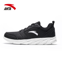 安踏男鞋运动鞋2019春季新款皮面跑步鞋男保暖耐磨防水男鞋休闲鞋