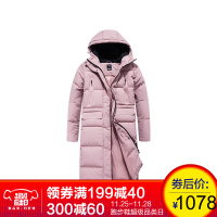 安踏羽绒服长款女风衣2019春季新款官方加厚保暖大衣