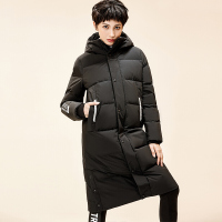 安踏羽绒服女装2019春季新款女子羽绒风衣保暖长款羽绒服