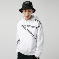 安踏男装2019春季男士梭织夹克外套朋克连帽男上衣韩版宽松95918643