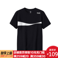安踏可口可乐联名款男装 短袖针织衫2019夏季新款时尚T恤短袖上衣官方店