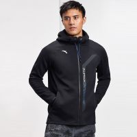 安踏男装运动外套2019秋冬季男士针织上衣休闲开衫连帽外套