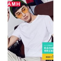 AMH韩版男装夏装2018新款学生青年时尚潮流圆领短袖T恤男NX7350琎