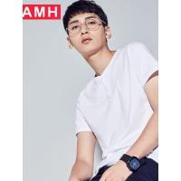 AMH韩版男装2018夏季新款潮流青年学生休闲男士短袖T恤男NX8690恊