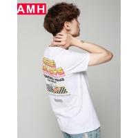 AMH男装韩版夏季休闲圆领男生学生潮流男士短袖t恤男ONX7315恊